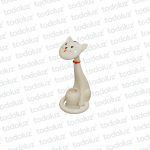 Luminaria de Mesa Gatito Blanco c/Lapicero Cabeza Movil 6w 3Tonos 3Intensidades + Luz Noctura 220Vac