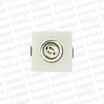 Spot Embutir Cuadrado Plano Movil Blanco p/Lamp. MR11 1*GU10