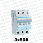 Interruptor Termomagnetico Sist. Din 3P 50A 6ka C Premium (Francia) Hager