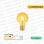 Lamp. Led Filamento Vintage Ambar G80 4W Dimerizable E27 220V Calido
