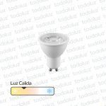 Lamp. Led Dicroica MR16 7W 630lm 38° GU10 Luz Calida 3000°k 220Vac Argo