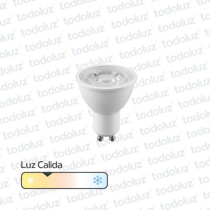 Lamp. Led Dicroica MR16 7W 630lm 38° GU10 Luz Calida 3000°k 220Vac Argo