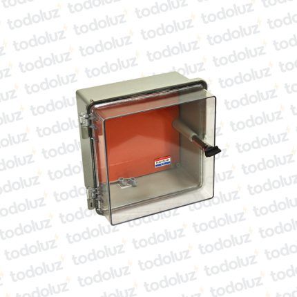 Gabinete Ext Plastico 285x298x184mm Beige IP65 c/ Placa de Montaje Tapa Transparente