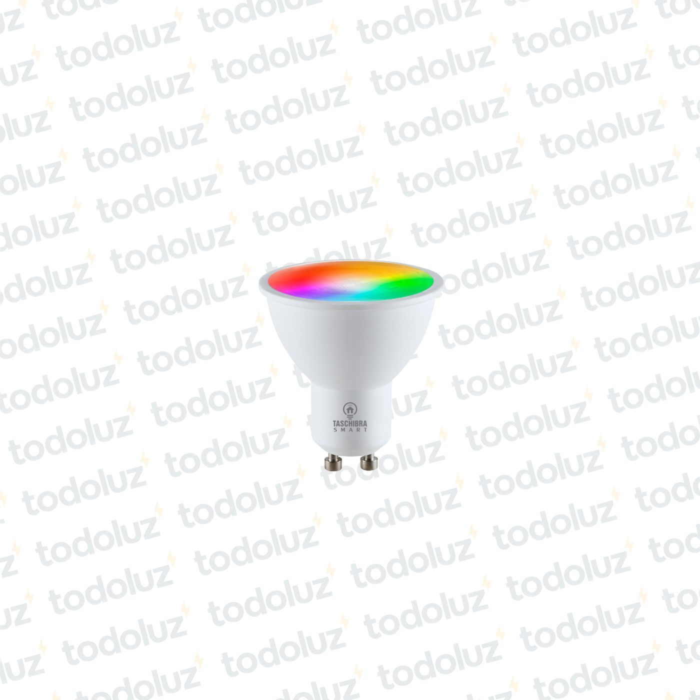 602b0d92-8929-456e-a085-eee38e363e75-11487.jpg Lamp. Led Smart Dicroica MR16 4.8W 38° GU10 Luz RGB 220Vac Taschibra