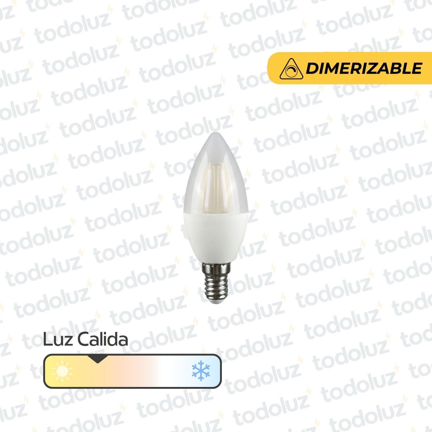 60f5c365-2843-4b51-8155-fa119e08198d-8919.jpg Lamp. Led Dimerizable Vela C37 6W 540lm E14 Luz Calida 3000°k Opal 220Vac