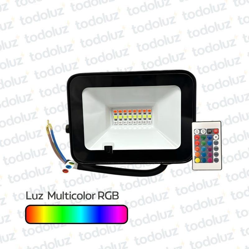 Proyector Led 20W Multicolor RGB c/ Control 220Vac