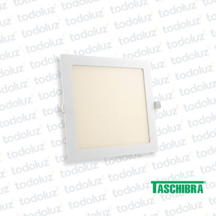 Panel Led Cuadrado p/ Embutir 18W Smart Luz Regulable Fria/Calida 220Vac Taschibra