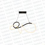 Colgante Led Incorp. Ondulado c/ Bucles Acabado Negro 30W 3000°K (54.1160)