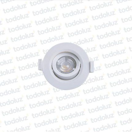 Spot Led Redondo Movil p/ Embutir Borde Blanco 3W Luz Neutra 4000°k