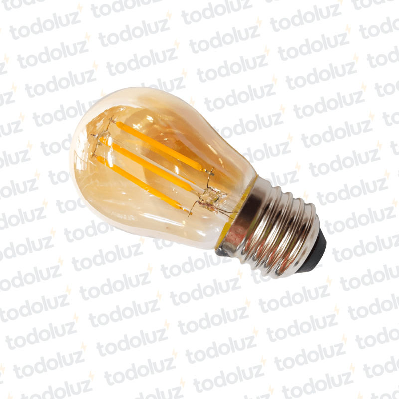 Lamp. Led Filamento Gota G45 4W E27 Luz Calida 2700°k Transp./Ambar 220Vac