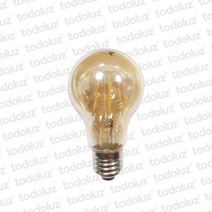 Lamp. Led Filamento Bulbo A60 6W E27 Luz Calida 2700°k Transp./Ambar 220Vac