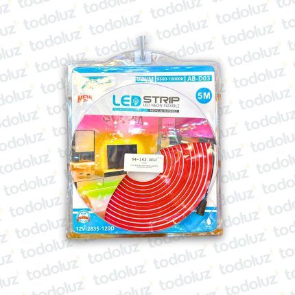 Manguera Led Neon 6mm Luz Roja 12Vdc IP65 (x.Rollo/5m)