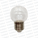 Lamp. Led Gota 1.5W E27 Luz Fria 6500°k Transp. 220Vac