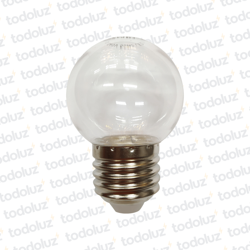 Lamp. Led Gota 1.5W E27 Luz Fria 6500°k Transp. 220Vac