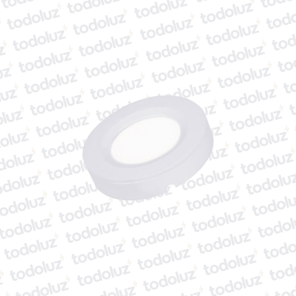 Spot Led Redondo Embutir/Adosar Borde Blanco 2W Luz Calida 3000°k