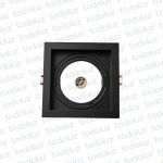 Spot Embutir Modular Cuadrado Negro con Fondo Interior Negro Movil AR111 1*GU10