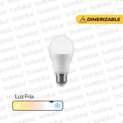 Lamp. Led Dimerizable Bulbo A60 12W 1080lm E27 Luz Fria 6500°k 220Vac