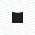 Aplique Ext. Bidireccional Oval Negro 2W Luz Calida 3000°k (65x80x38mm) (57.084)