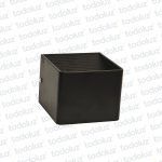 Aplique Ext. Bidireccional Cubo Negro 5W Luz Calida 3000°k (100x100x80mm) - Uso Interior (50.492) (Liquidacion)