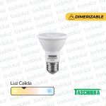 Lamp. Led Dimerizable Par20 6W 420lm 36° E27 Luz Calida 2700°k 220Vac Taschibra