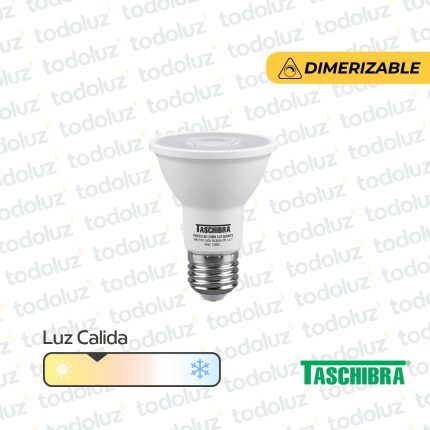 Lamp. Led Dimerizable Par20 6W 420lm 36° E27 Luz Calida 2700°k 220Vac Taschibra
