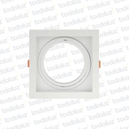 Spot Embutir Modular Cuadrado Blanco con Fondo Interior Blanco Movil AR111 1*GU10