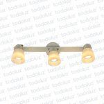 Aplique B. Circular Barra Lineal Blanco Triple Cabezal Movil PVC 3*E27 (50.499)