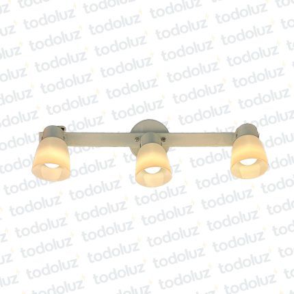 Aplique B. Circular Barra Lineal Blanco Triple Cabezal Movil PVC 3*E27 (50.499)