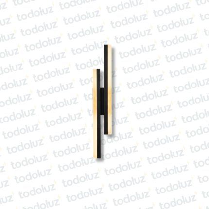 Aplique LED Triple Tono Lineal Vertical Asimetrico Negro (50.571)