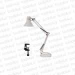 Luminaria de Mesa Articulable Blanco 80cm c/Base y Abrazadera 1*E27 (56.165)