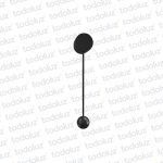 Aplique Negro Compass 5W 275lm Luz Calida 2700°k 220Vac (50.393)(Liquidacion)