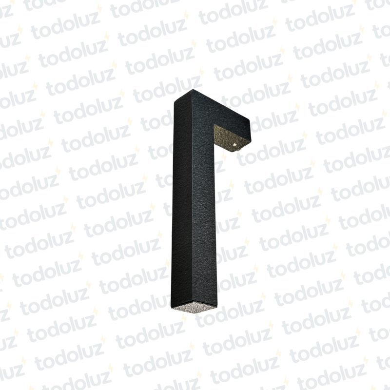 Aplique Ext. Bidireccional L Negro c/Iluminacion Indirecta 2w 2700°k IP54 100-240V (57.469)(Liquidacion)