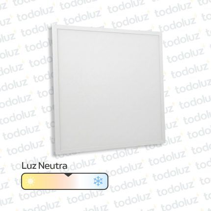 Panel Led Cuadrado p/ Embutir 40W Luz Neutra 4000°k 595x595mm (Ref.60x60)