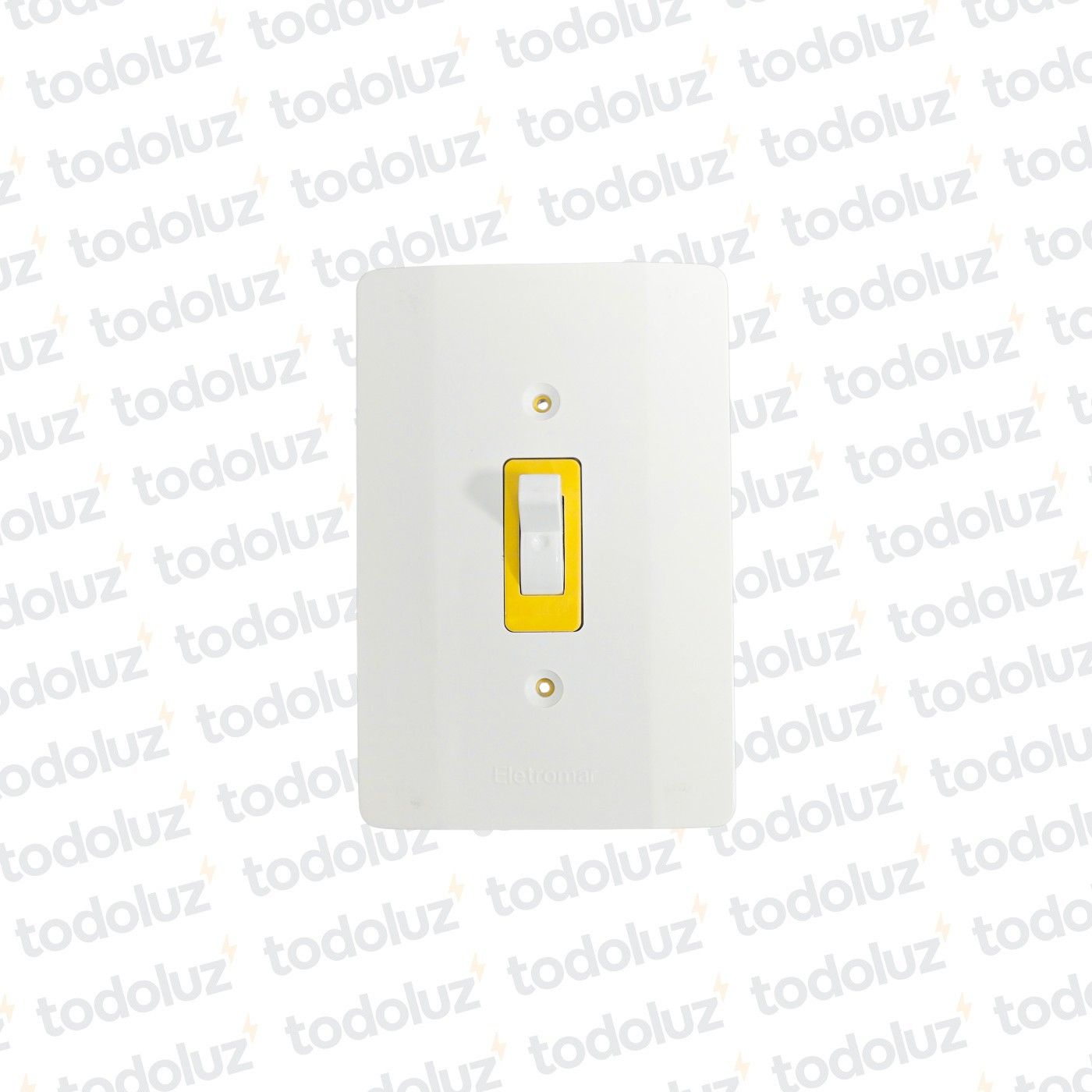 a30ec537-73bb-4cc4-b297-58848625b5db-11599.jpg Interruptor Emb. Unipolar Amarillo 30A 250V Tipo Panam Eletromar