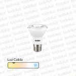 Lamp. Led Par20 7W 525lm 38° E27 Luz Calida 2700°k 220Vac Taschibra