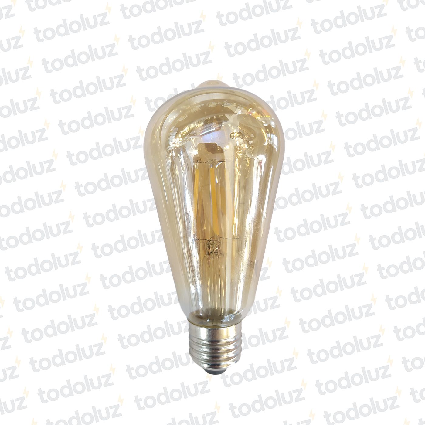 a971b1cf-a8dd-4e62-b86e-e65cfa8c0e8e-7384.jpg Lamp. Led Filamento ST64 6W E27 Luz Calida 2700°k Transp./Ambar 220Vac