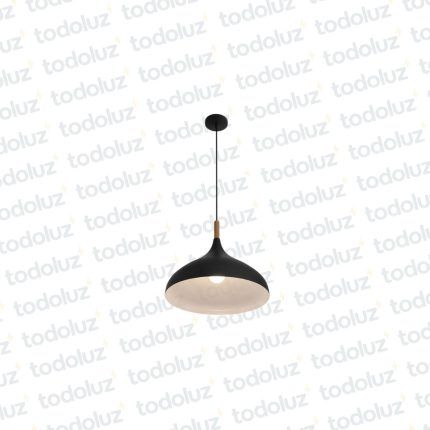 Colgante Conico Det. Madera Acabado Negro 1*E27 (54.1147)(Liquidacion*Defecto)
