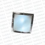Plafon Adosar Cuadrado 30x30cm B. Blanca Vd. Borde Negro 2*E27 (51.164)