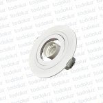 Spot Embutir Redondo Plano Movil Blanco p/ Lamp. Par20 1*E27