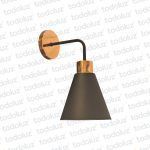 Aplique Fijo T. Campana Negro Det. Cobre 1*E27 (50.482) (Liquidacion)