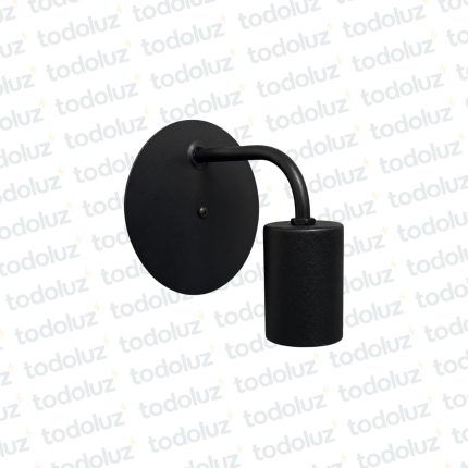 Aplique Interior Fijo Negro Base 13cm 1*E27 (50.580)