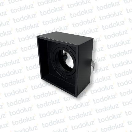 Spot Semi Embutir Cuadrado Negro MR16 1*GU10 (52.239)