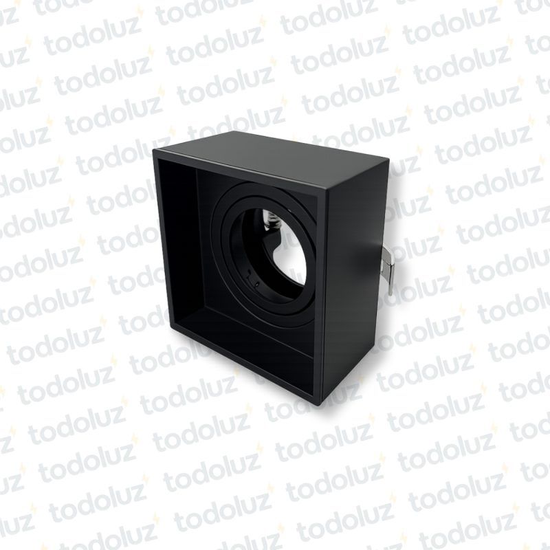 Spot Semi Embutir Cuadrado Negro MR16 1*GU10 (52.239)