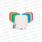 Luminaria Mesa Oval Multicolor RGB a Control 8W E27 220Vac (56.114)
