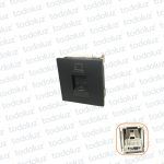Mod. Toma Red RJ45 36mm (1.1/2 Mod) Cat.5 Negro Ek