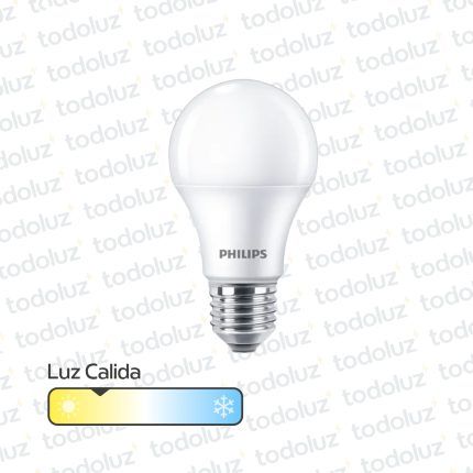 Lamp. Bulbo A60 Led 9W 680lm E27 Luz Calida 3000°k 220Vac Philips