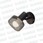 Aplique Estilo Vintage Negro c/Rejilla 1*E27 (50.439)