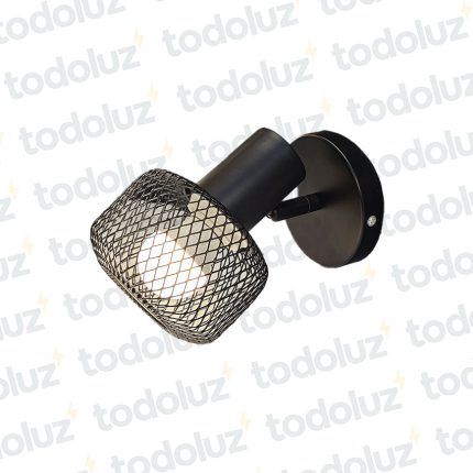Aplique Estilo Vintage Negro c/Rejilla 1*E27 (50.439)