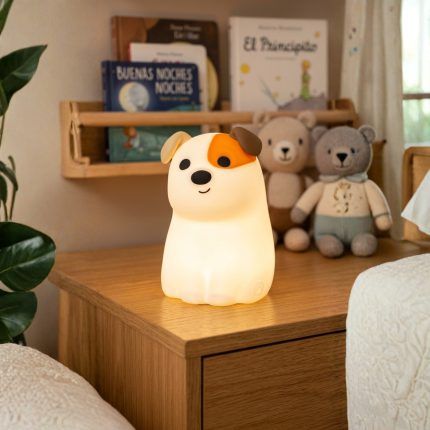 Luminaria de Mesa Perro Touch Portatil USB 5Vdc 0.5W RGB+3000°k (56.265)