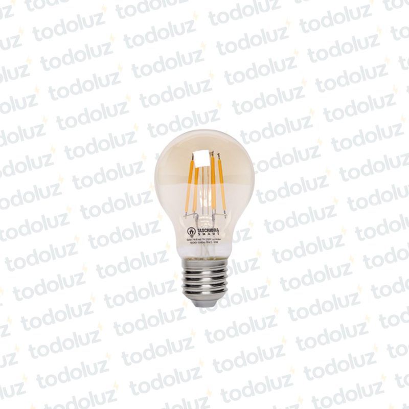 Lamp. Led Smart Bulbo Filamento A60 7W E27 Luz Calida 2200°k 220Vac Taschibra